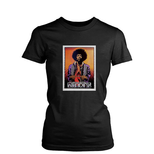 Jimi Hendrix Concert Iron On Transfer  Womens T-Shirt Tee