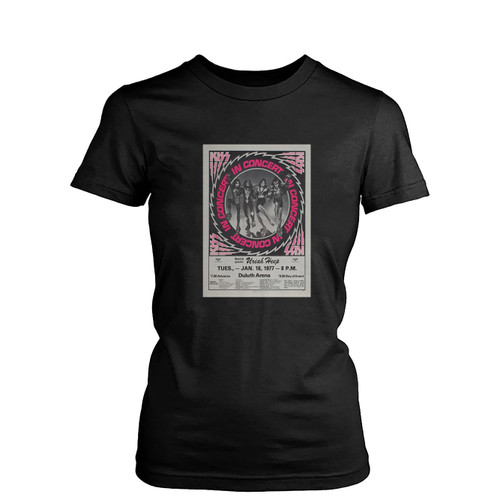 Kiss 1977 Duluth Concert  Womens T-Shirt Tee