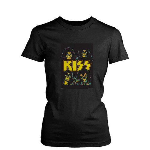 Kiss Band Merchandise Skulls Skeletons Merch Heavy Metal Music Retro Vintage 70S Kiss  Womens T-Shirt Tee