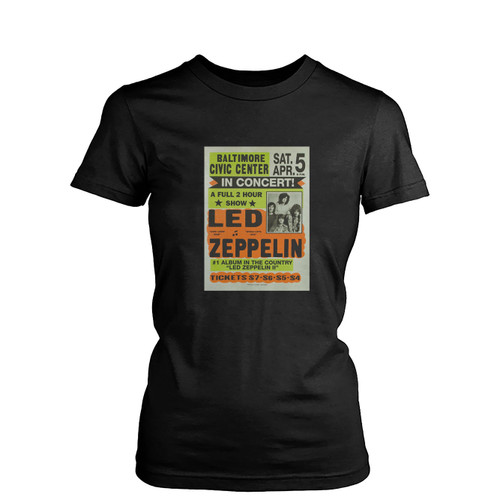 Led Zeppelin 03 Music Concert Mini  Womens T-Shirt Tee