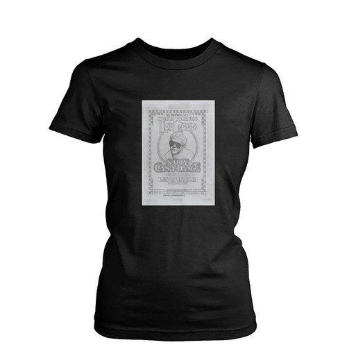 Lou Reed Sally Can'T Dance 1974 World Tour  Womens T-Shirt Tee Original Art Sketch And  Womens T-Shirt Tee