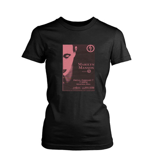 Marilyn Manson At Memorial Hall Kansas City Kansas United States  Womens T-Shirt Tee