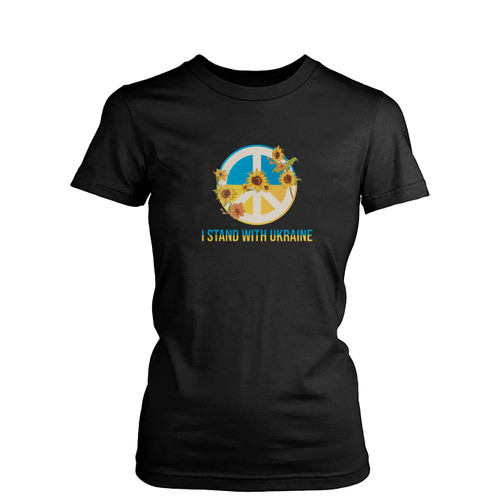 Peace L Support Ukraine I Stand With Ukraine  Womens T-Shirt Tee