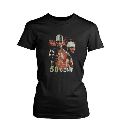 Rap Legends 50 Cent  Womens T-Shirt Tee