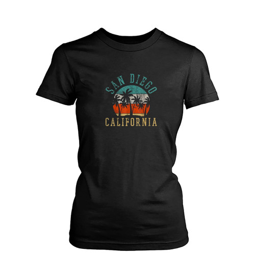 San Diego City Vintage  Womens T-Shirt Tee