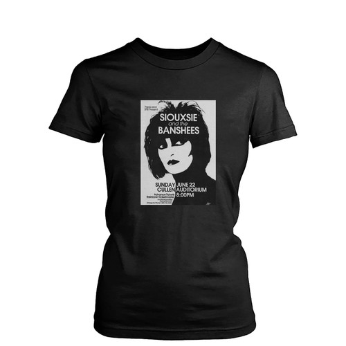 Siouxsie & Banshees  Womens T-Shirt Tee Vintage Concert  Womens T-Shirt Tee