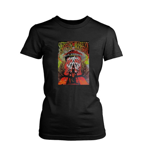Smashing Pumpkins Marilyn Manson 2015 Lindsey Kuhn  Womens T-Shirt Tee