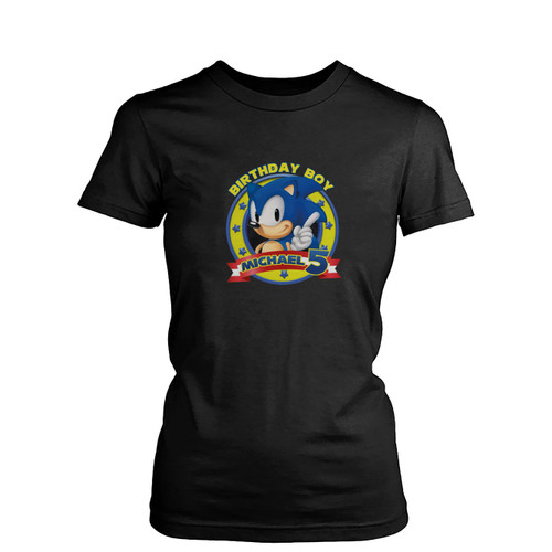 Sonic The Hedgehog Birthday  Womens T-Shirt Tee