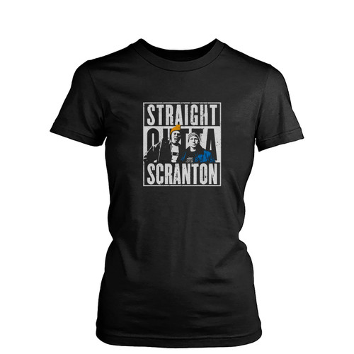 Straight Outta Scranton Lazy Scranton 2  Womens T-Shirt Tee