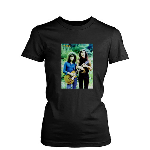 T Rex Uk 1970 Promo  Womens T-Shirt Tee For Selftitled Album  Womens T-Shirt Tee