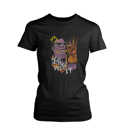 Infinity Thanos Deal With It 1  Womens T-Shirt Tee