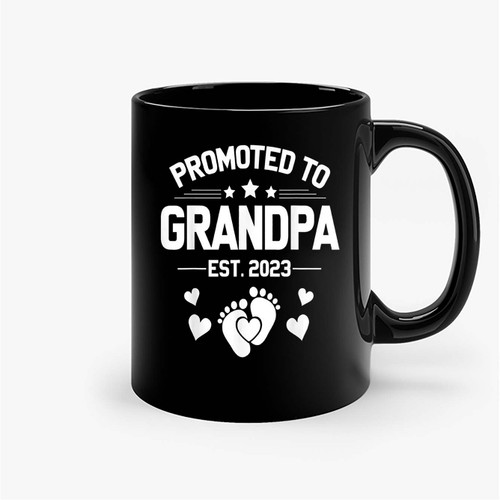 1St Time Grandpa Est 2023 Ceramic Mugs