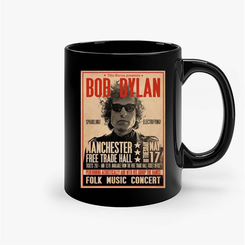 Bob Dylan Manchester Concert Poster Ceramic Mugs