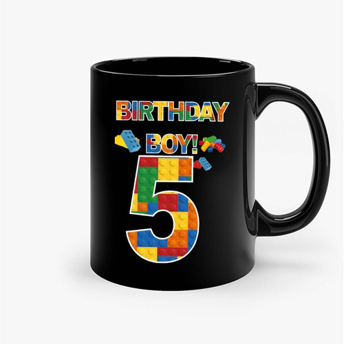 Building Block Birthday Age Birthday Boy Brick Ceramic Mugs