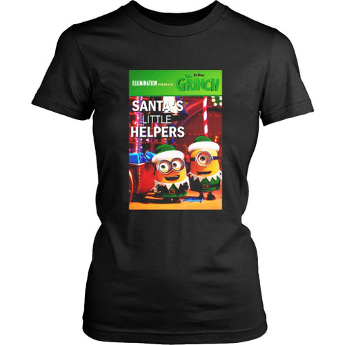 Minions The Santa Little Helpers Women's T-Shirt Tee
