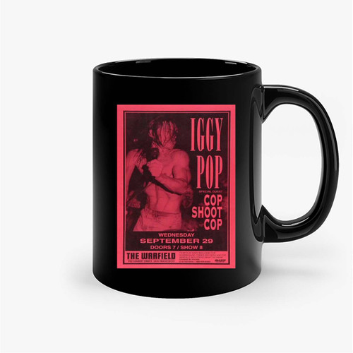 Iggy Pop Vintage Concert 3 Ceramic Mugs