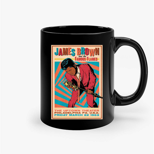 James Brown And His Fabulous Flames Reproduction Concert Ceramic Mugs