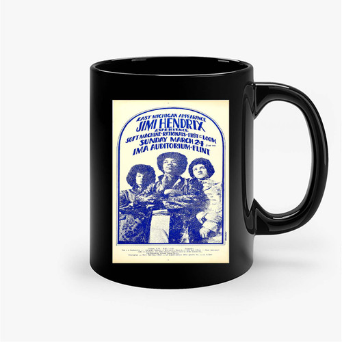 Jimi Hendrix Experience Ima Auditorium Flint 1968 Ceramic Mugs