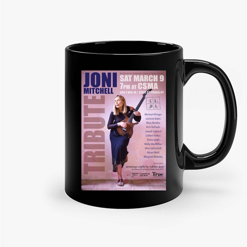 Joni Mitchell Tribute Benefit Concert Poster Ceramic Mugs