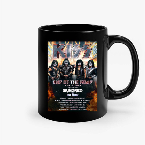 Kiss End Of The Road World 2023 Tour Uk Tour Ceramic Mugs