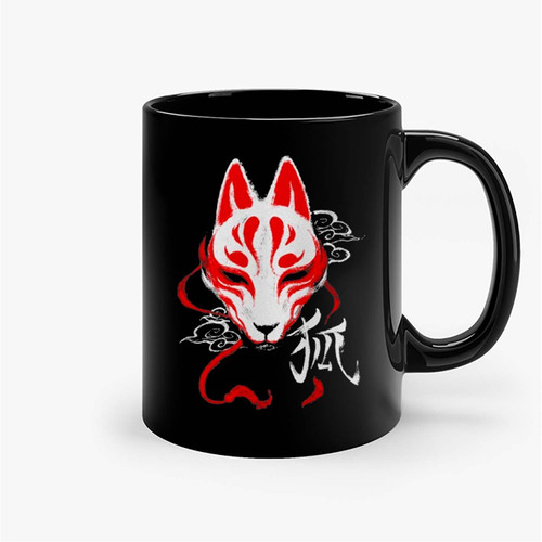 Kitsune Mask Japanese Traditional Tokyo Yokai Harajuku Ceramic Mugs
