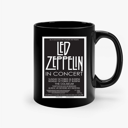 Led Zeppelin 1980 Cleveland Concert Ceramic Mugs