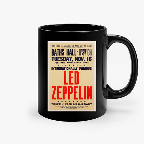 Led Zeppelin In Concert At Ipswich 0678 The Vintage Music Shop Ceramic Mugs