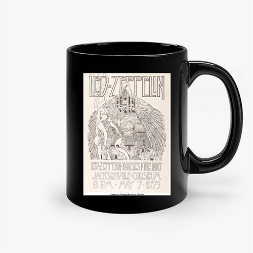 Led Zeppelin Jacksonville Coliseum Houses Of The Holy Concert Ceramic Mugs