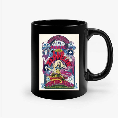 Led Zeppelin Live At Wembley Concert Poster Ceramic Mugs