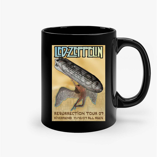 Led Zeppelin Resurrection Tour Graphic Music Rock Concert  Life Size S By Jacob George Ceramic Mugs
