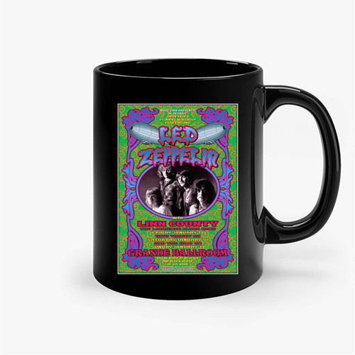 Led Zeppelin Vintage Concert Poster 1 Ceramic Mugs