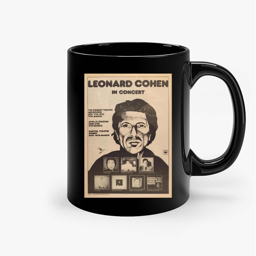 Leonard Cohen Australian Tour 1980 Ceramic Mugs