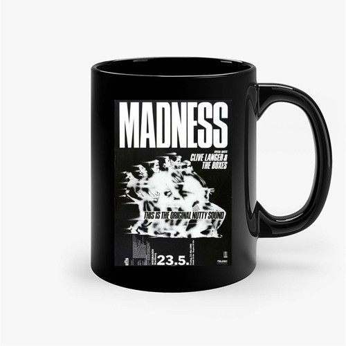 Madness Nutty Tour Wiesbadeny 1980 Concert Poster Ceramic Mugs