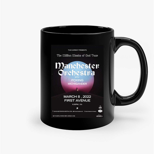 Manchester Orchestra 2022 Tour Minneapolis Concert Tour Poster Ceramic Mugs