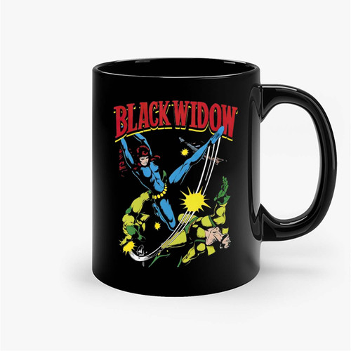 Marvel Black Widow Classic Retro Comic Swing Ceramic Mugs