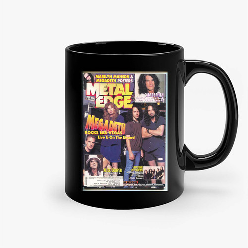 Metal Edge 12 1997Marilyn Manson And Megadeath Poster Ceramic Mugs