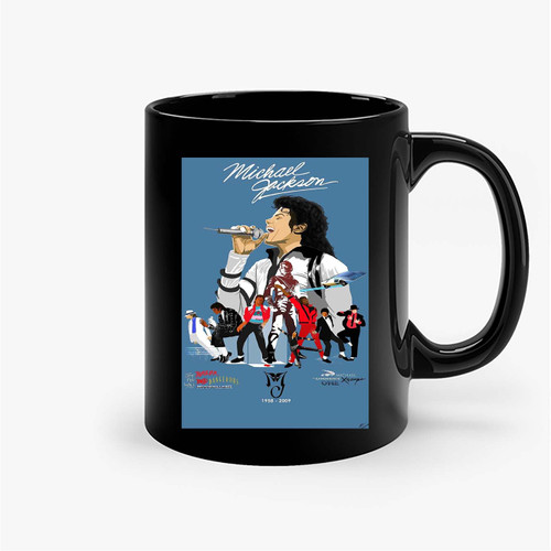 Michael Jackson Poster King Of Pop Band Music Concert Poster Ceramic Mugs