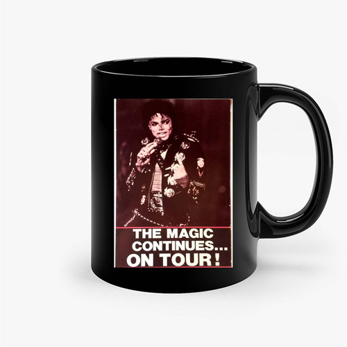 Michael Jackson Vintage 1980S Poster Ceramic Mugs