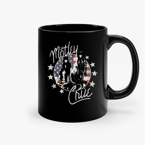 Motley Crue American Flag And Stars Adult Ceramic Mugs