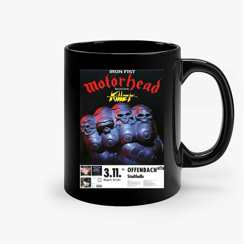 Motorhead (Lemmy Kilmister) Iron Fist 1982 Poster Ceramic Mugs