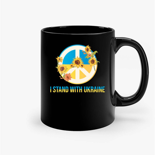 Peace L Support Ukraine I Stand With Ukraine Ceramic Mugs