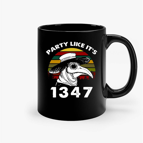 Plague Doctor Vintage Party Like It'S 1347 Ceramic Mugs