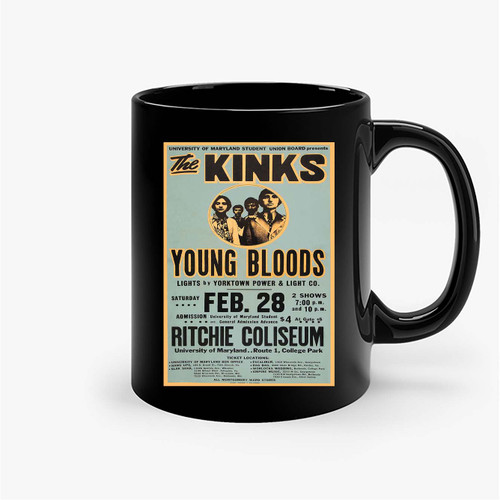 The Kinks 1970 College Park Concert S Ceramic Mugs