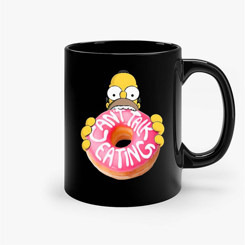 The Simpsons Homer Can'T Talk Eating Ceramic Mugs