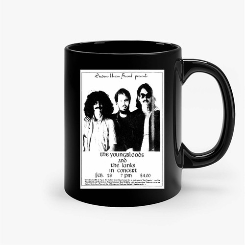 The Youngbloods The Kinks At Ritchie Coliseum University Of Maryland College Park Maryland United States Ceramic Mugs