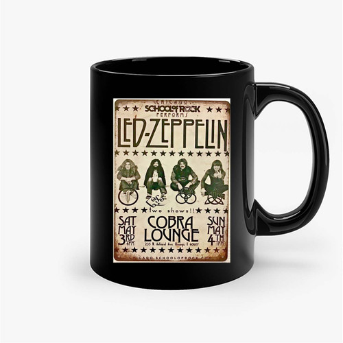 Tin Sign Led Zeppelin Chicago Concert Ceramic Mugs