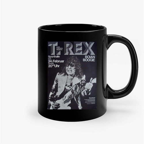 Trex Marc Bolan 1973 German Concert Poster Ceramic Mugs