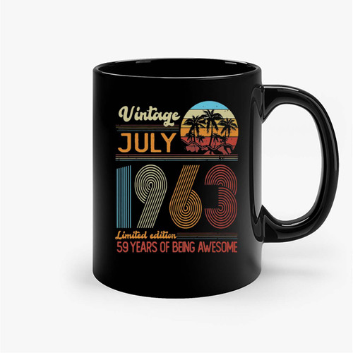 Vintage July 1963 Limited Edition Ceramic Mugs
