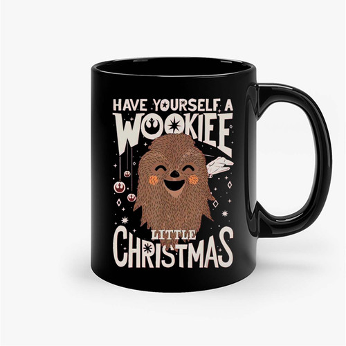 Wookiee Little Christmas Sketched Ceramic Mugs