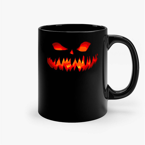 Halloween Pumpkin Face 1 Ceramic Mugs